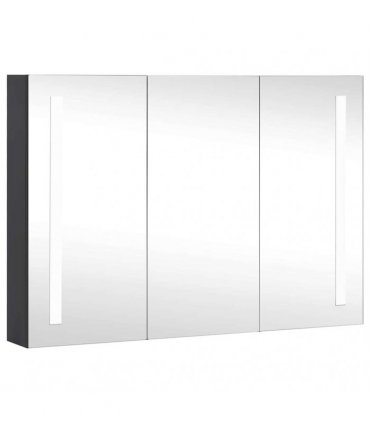 vidaXL LED Bathroom Mirror Cabinet 89x14x62 cm