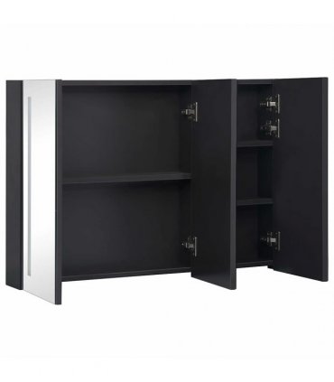 vidaXL LED Bathroom Mirror Cabinet 89x14x62 cm