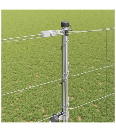 vidaXL Welded Wire Fence with Spikes 25 x 1.5 m Galvanised Steel Mesh
