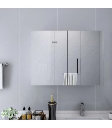 vidaXL Bathroom Mirror Cabinet White 80x15x60 cm MDF