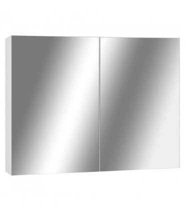 vidaXL Bathroom Mirror Cabinet White 80x15x60 cm MDF