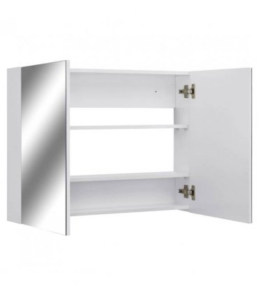 vidaXL Bathroom Mirror Cabinet White 80x15x60 cm MDF