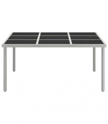vidaXL Garden Dining Table 170x170x74.5 cm Glass and Steel