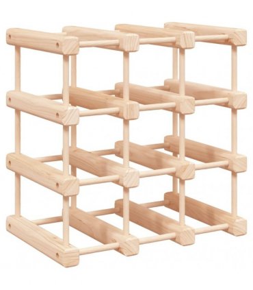 vidaXL Wine Rack for 12 Bottles 36x23x36 cm Solid Wood Pine