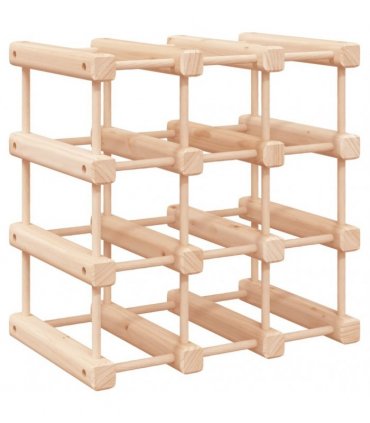 vidaXL Wine Rack for 12 Bottles 36x23x36 cm Solid Wood Pine