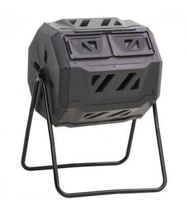 vidaXL Garden Compost Bin Black 73x64x95 cm 160 L