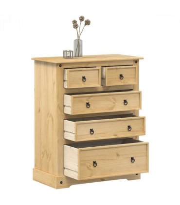 vidaXL Chest of Drawers Corona 92x48x114 cm Solid Wood Pine