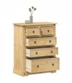 vidaXL Chest of Drawers Corona 92x48x114 cm Solid Wood Pine