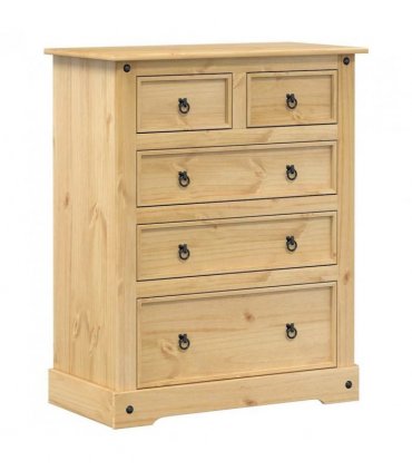 vidaXL Chest of Drawers Corona 92x48x114 cm Solid Wood Pine