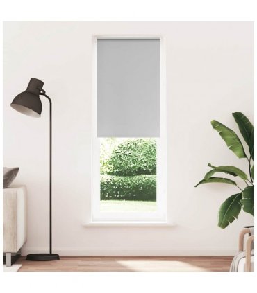 vidaXL Roller Blind Blackout Light Grey 85x230 cm Fabric Width 80.7 cm Polyester