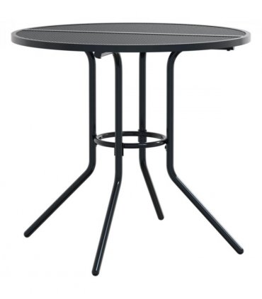 vidaXL Patio Table Round Anthracite Ø80x72.5 cm Powder-coated Steel