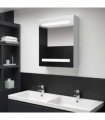 vidaXL LED Bathroom Mirror Cabinet 50x13.5x60 cm