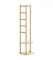 vidaXL Coat Stand with Hooks and Shelves 38.5x30x156 cm Bamboo