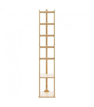 vidaXL Coat Stand with Hooks and Shelves 38.5x30x156 cm Bamboo