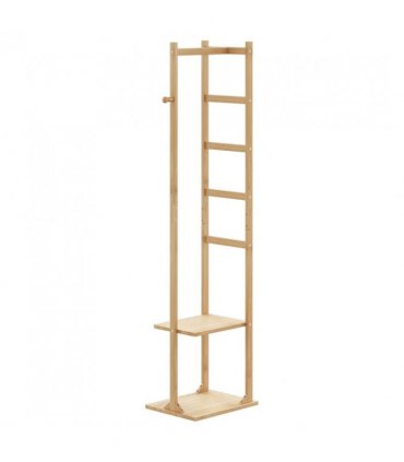 vidaXL Coat Stand with Hooks and Shelves 38.5x30x156 cm Bamboo