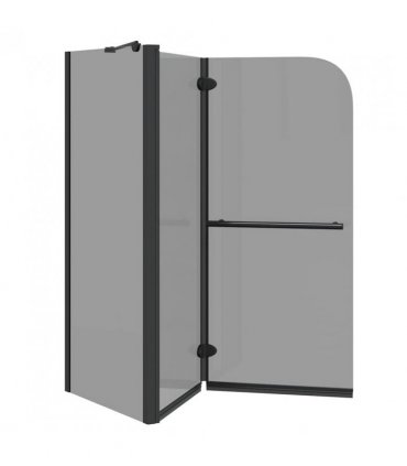 vidaXL Bi-Folding Shower Enclosure Dark Transparent 120 x 67 x 129 cm