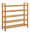 vidaXL Shoe Rack with 5 Shelves 100x27x100 cm Solid Oak Wood
