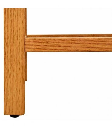 vidaXL Shoe Rack with 5 Shelves 100x27x100 cm Solid Oak Wood