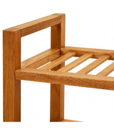 vidaXL Shoe Rack with 5 Shelves 100x27x100 cm Solid Oak Wood