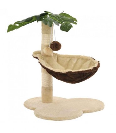 vidaXL Cat Tree with Sisal Scratching Post 50 cm Beige and Brown