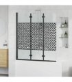 vidaXL Shower Enclosure Manual Black and Transparent 130 x 130 cm