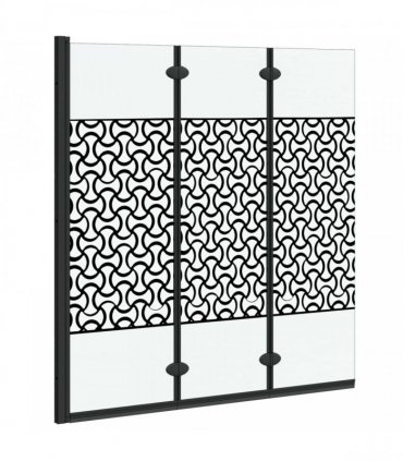 vidaXL Shower Enclosure Manual Black and Transparent 130 x 130 cm