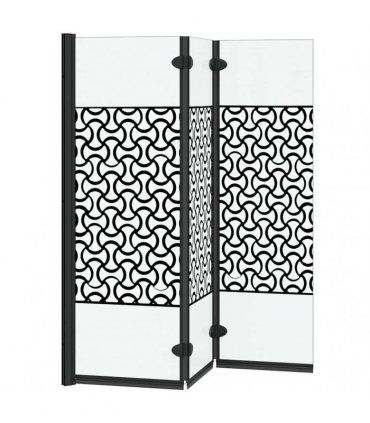 vidaXL Shower Enclosure Manual Black and Transparent 130 x 130 cm