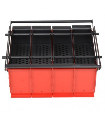 vidaXL Paper Log Briquette Maker Steel 38x31x18 cm Black and Red