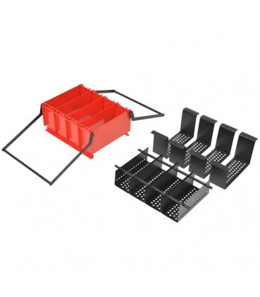 vidaXL Paper Log Briquette Maker Steel 38x31x18 cm Black and Red