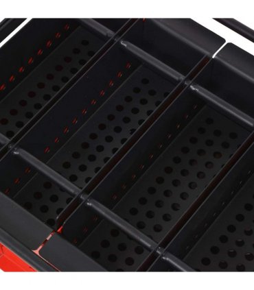vidaXL Paper Log Briquette Maker Steel 38x31x18 cm Black and Red
