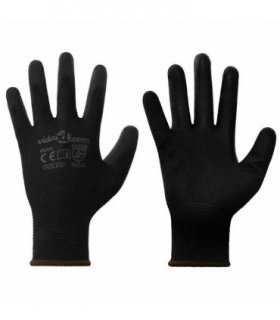 vidaXL Work Gloves 24 pcs Black 8 / M Polyester