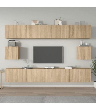 vidaXL 6 Piece TV Cabinet Set Sonoma Oak Engineered Wood