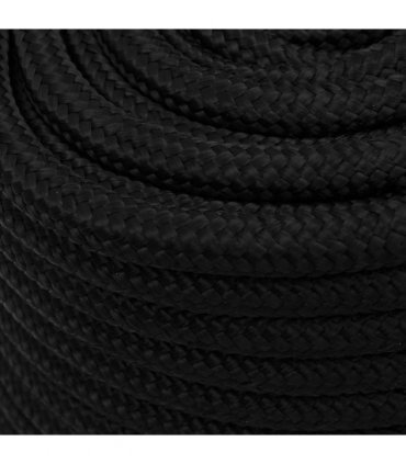 vidaXL Work Rope Black 18 mm 50 m Polyester