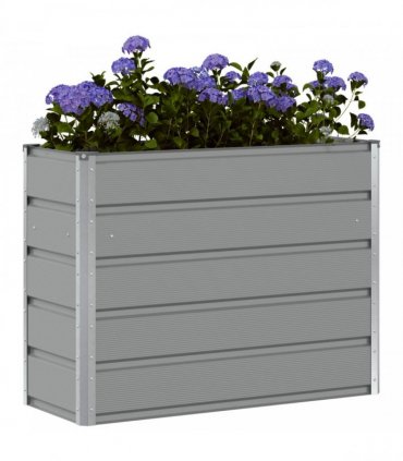 vidaXL Planter Light Grey 100 x 40 x 75 cm Steel