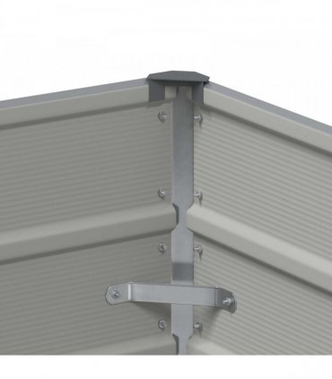 vidaXL Planter Light Grey 100 x 40 x 75 cm Steel