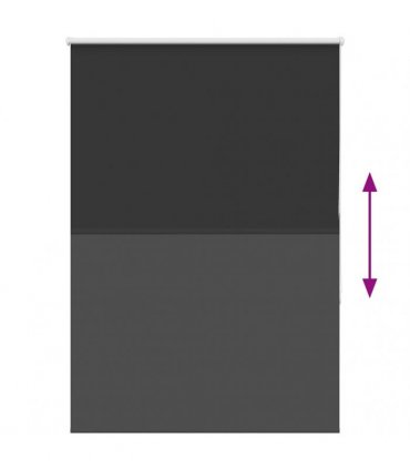 vidaXL Roller Blind Blackout Black 110x175 cm Fabric Width 105.7 cm Polyester