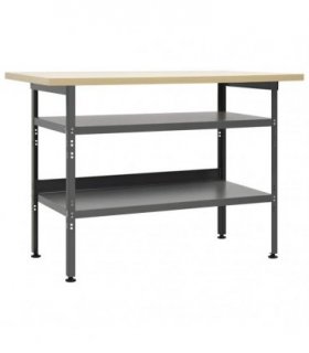 vidaXL Workbench Grey 120x60x85 cm Steel