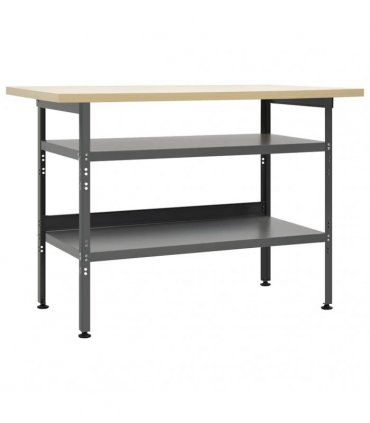 vidaXL Workbench Grey 120x60x85 cm Steel