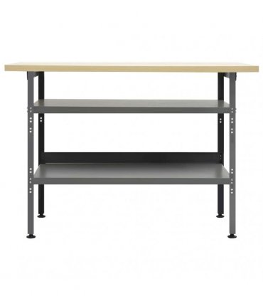 vidaXL Workbench Grey 120x60x85 cm Steel