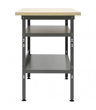 vidaXL Workbench Grey 120x60x85 cm Steel