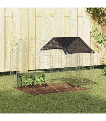 vidaXL Rabbit Cage Silver 100 x 78 x 78 cm Galvanised Steel
