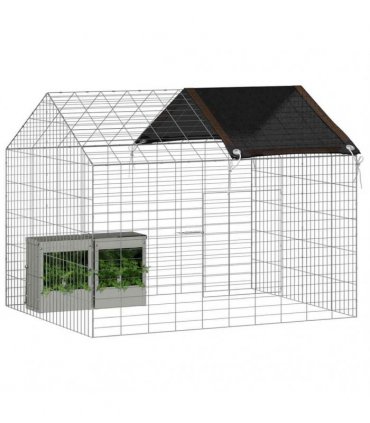 vidaXL Rabbit Cage Silver 100 x 78 x 78 cm Galvanised Steel