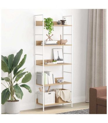 vidaXL 5-Layer Book Shelf Oak 60x27.6x158.5 cm Engineered Wood