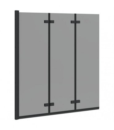 vidaXL Shower Enclosure Black 130 x 138 cm ESG Glass and Aluminium