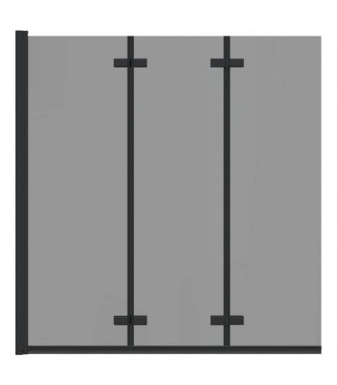 vidaXL Shower Enclosure Black 130 x 138 cm ESG Glass and Aluminium