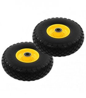 vidaXL Sack Truck Wheels 2 pcs Solid PU 3.00-4 (260x85)