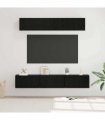 vidaXL TV Cabinet Set Wall-mounted 5 pcs Black Oak Engineered Wood