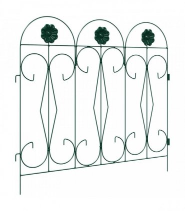 vidaXL Garden Fence 5 pcs Green Steel