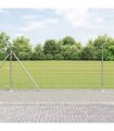 vidaXL Welded Wire Fence with Concrete Base 50 x 1.2 m Silver Mesh