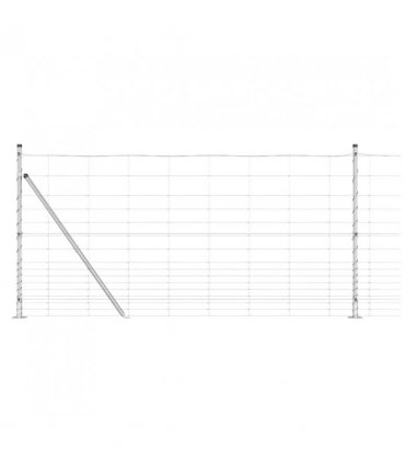 vidaXL Welded Wire Fence with Concrete Base 50 x 1.2 m Silver Mesh